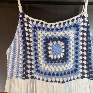 Cynthia Rowley small sleeveless sundress woven embroidered boho 100% cotton